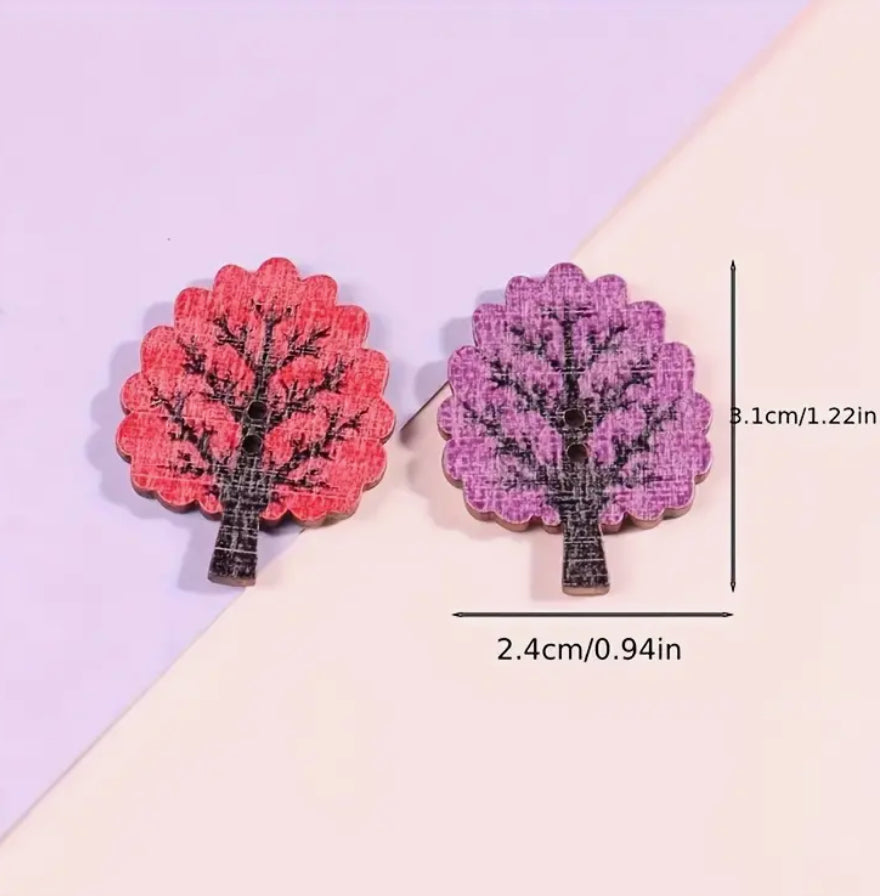 Bouton d'arbre en bois