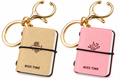 Mini PU Leather Keychain Notebook – Pink or Beige