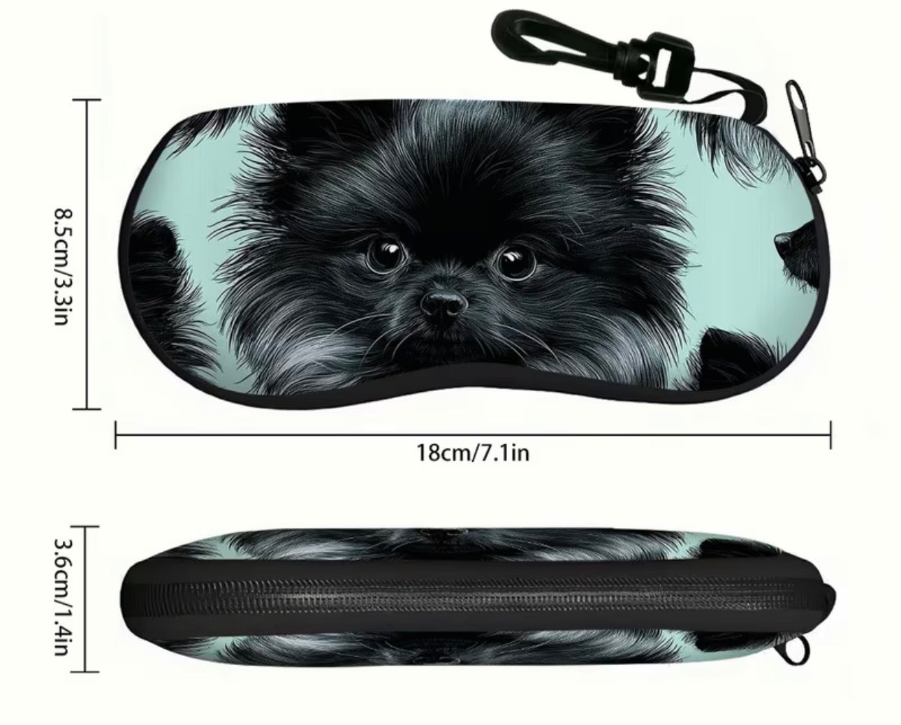 Pomeranian Glasses Case