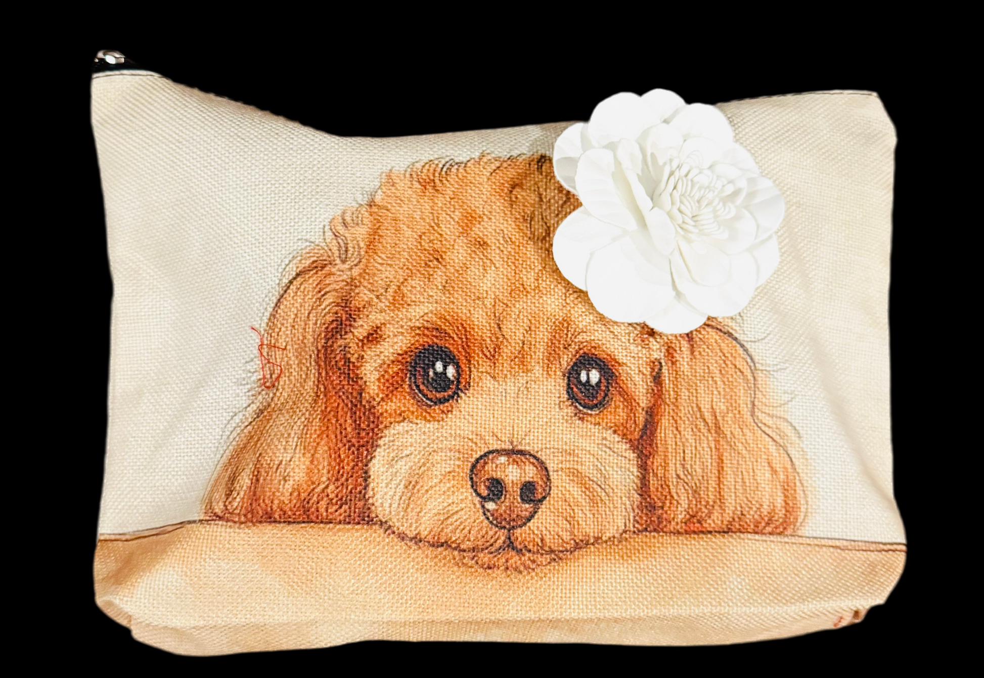 Pochette caniche marron