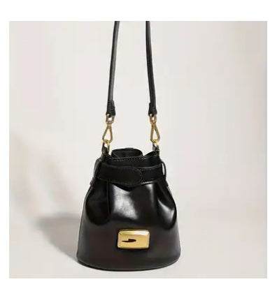 Leather Bucket Handbag