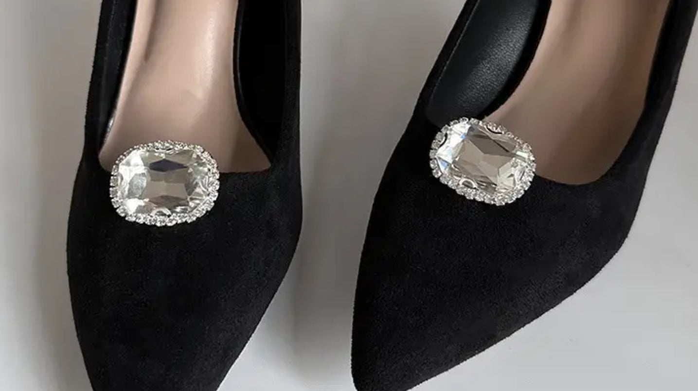 Gem shoe clips (medium rectangular)