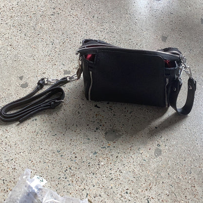 Black Leather Crossbody Bag