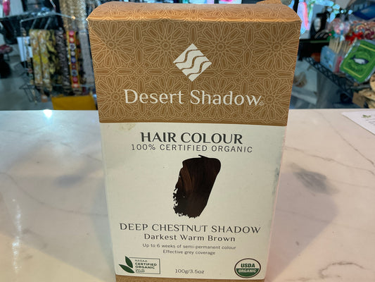 Organic hair colour Deep chestnut shadow