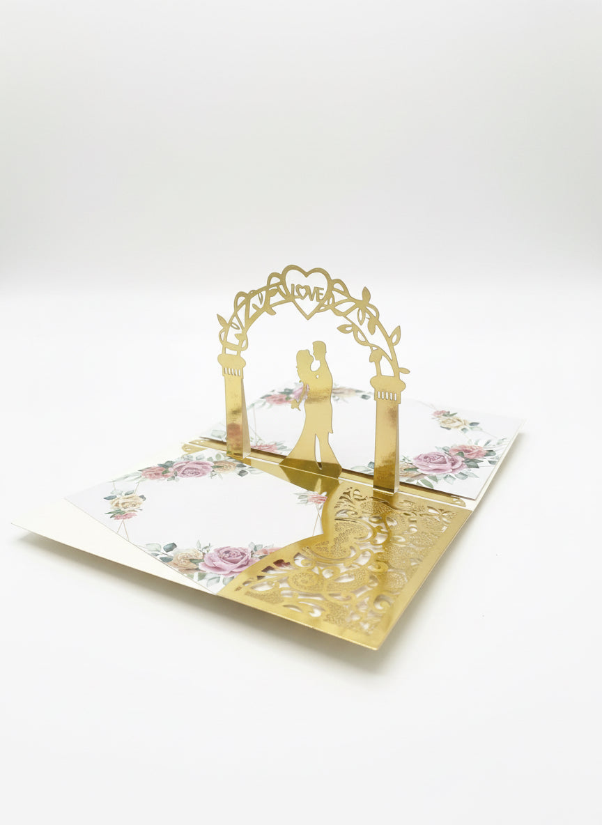 3D Pop-Up Greeting Card - Wedding