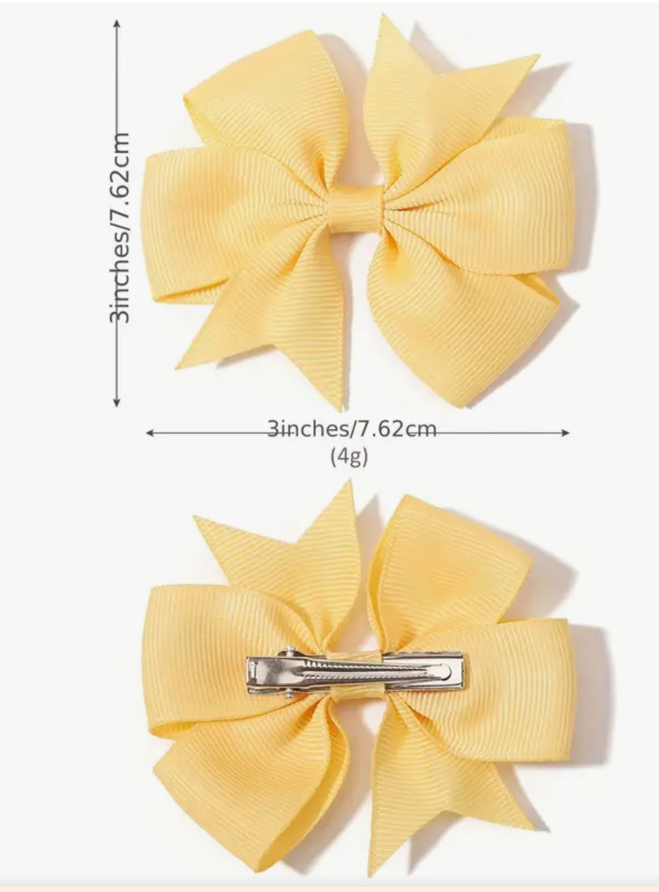 Hair bow clip ( choice of green colours)