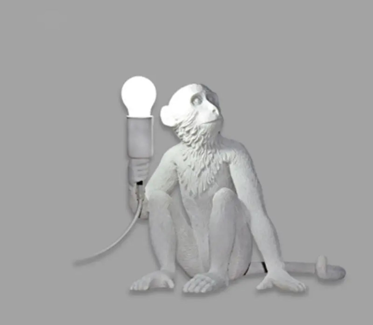 White monkey lamp