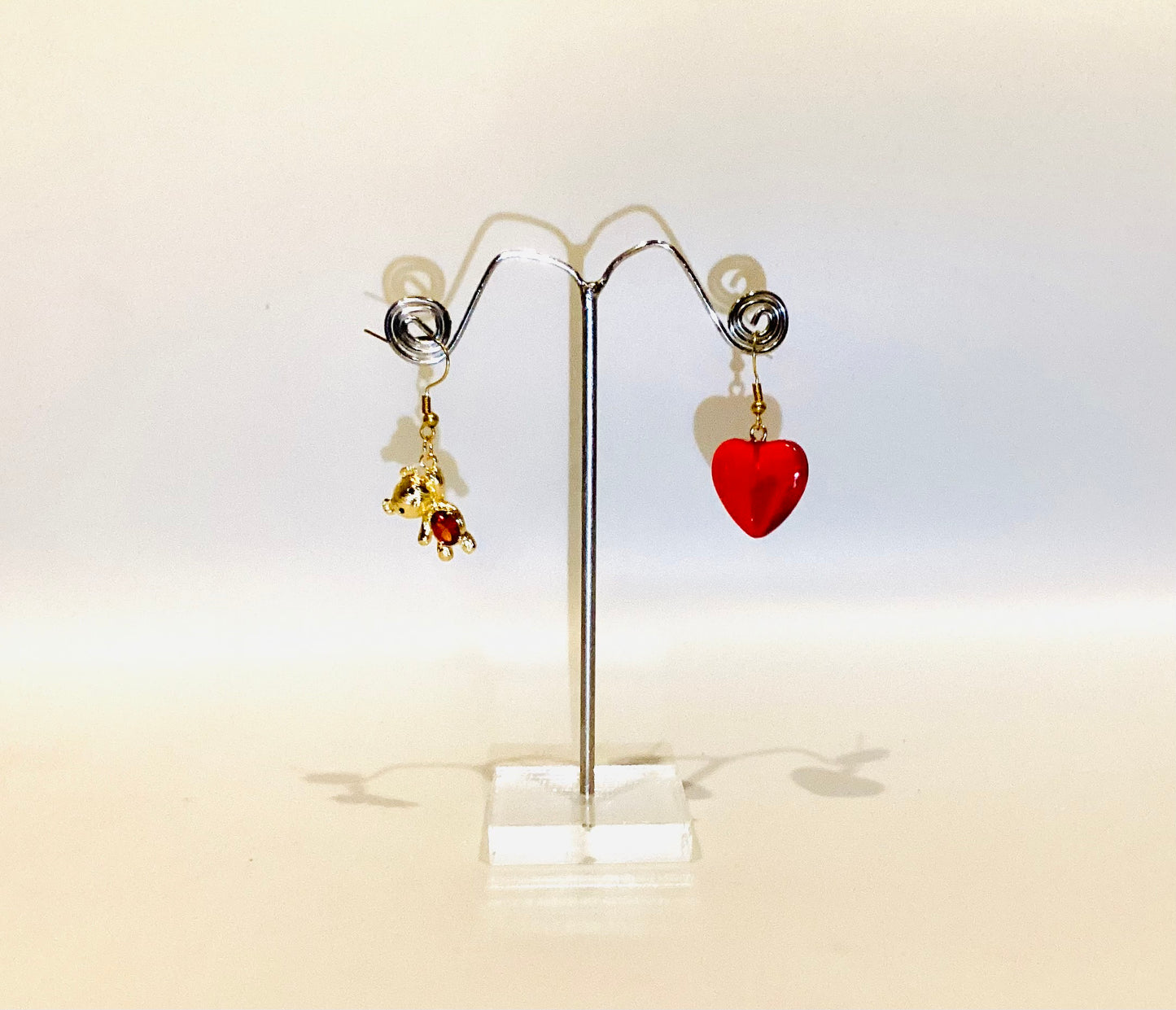 Teddy & Heart Sterling Silver Earrings