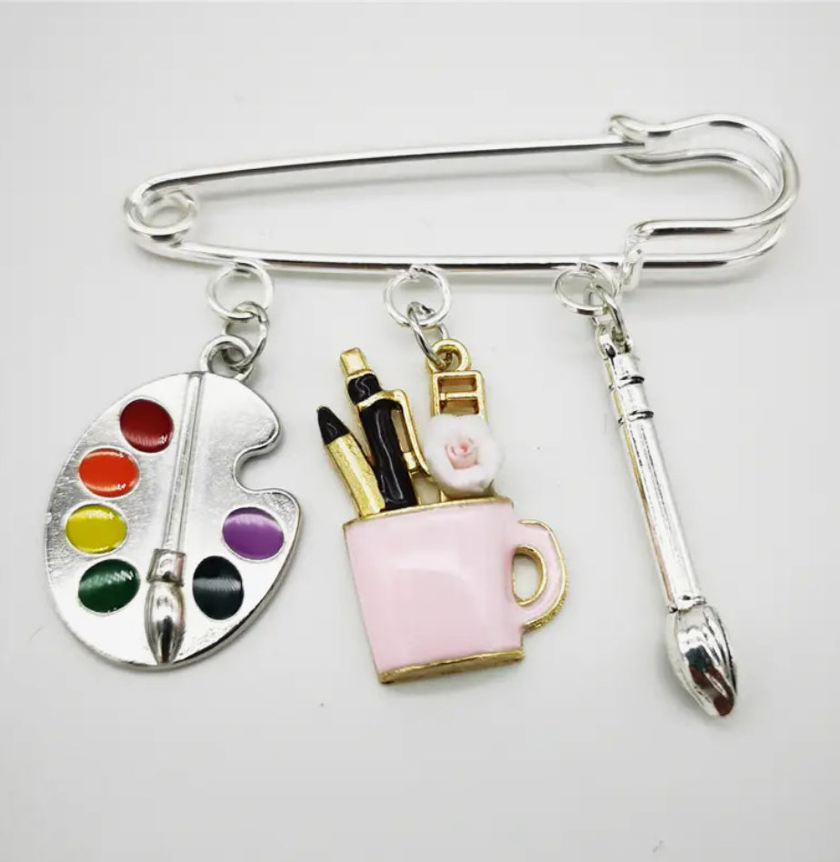 Broche Peinture d'Artiste