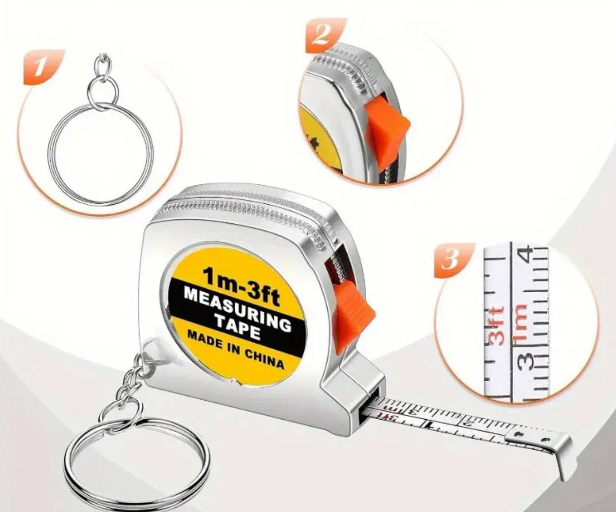 Measuring tape Keyring