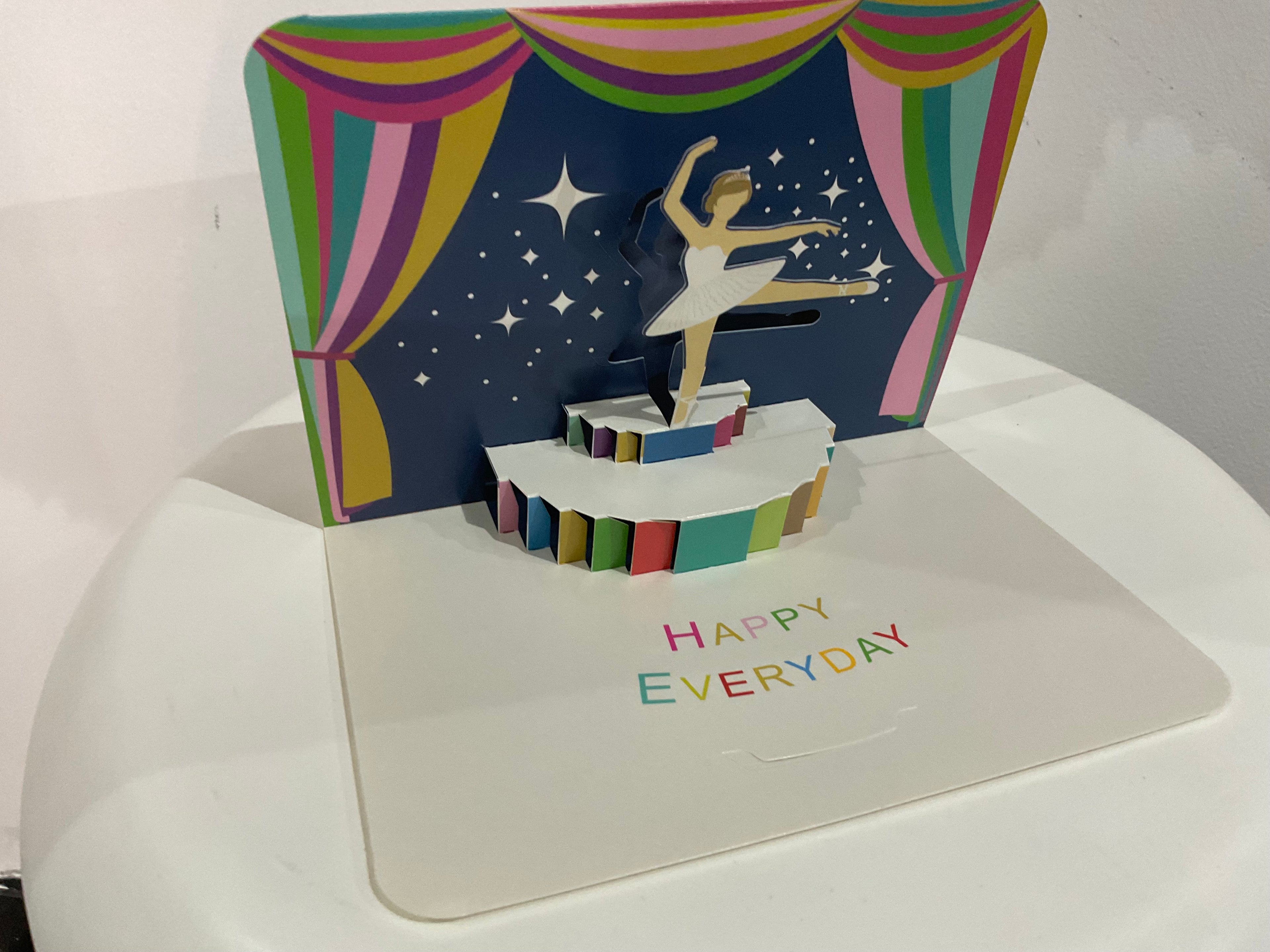 Carte de vœux pop-up 3D - Ballerine
