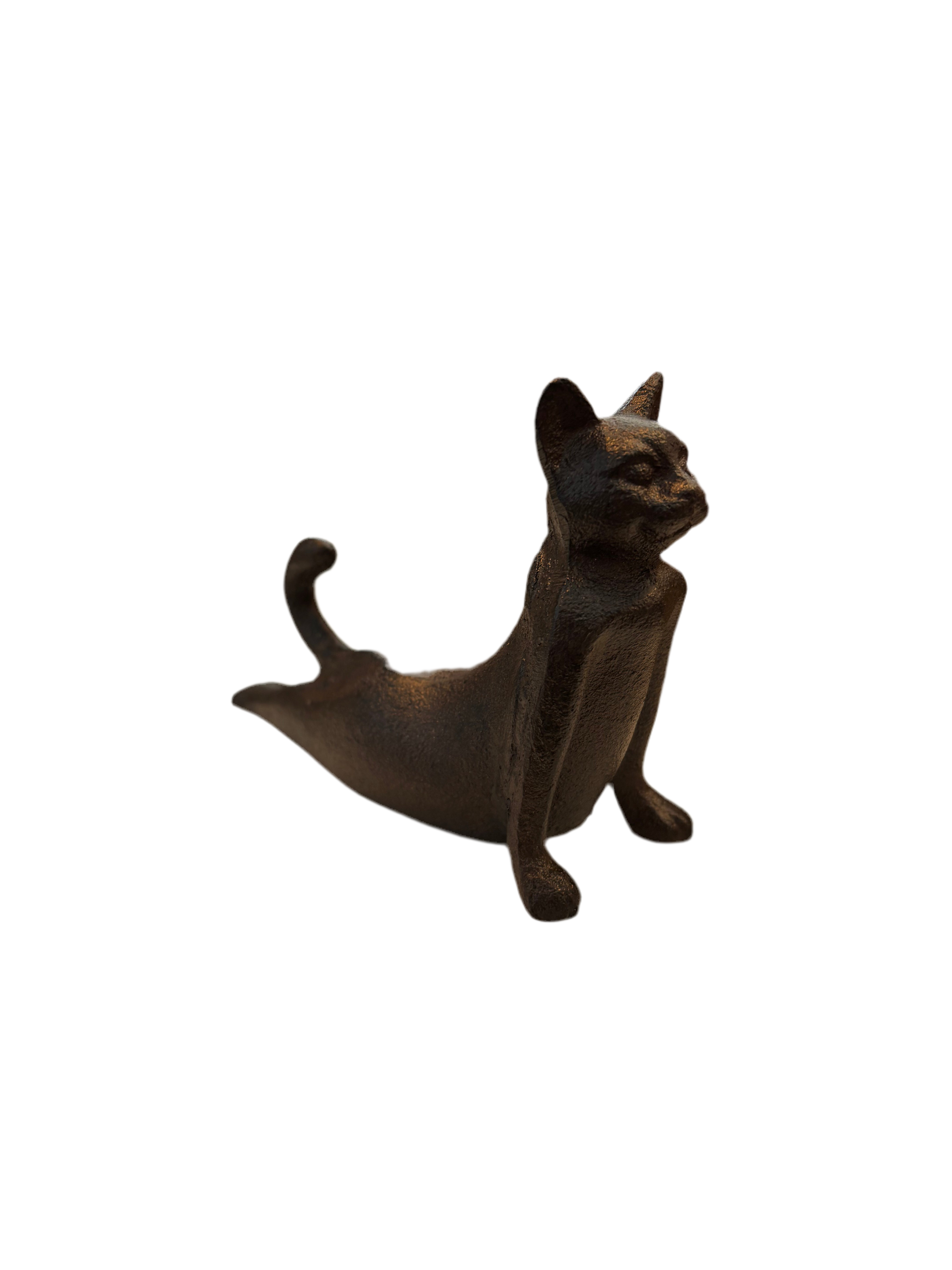 Cast iron cat door stop
