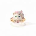 Cat with Pink Hat Ring