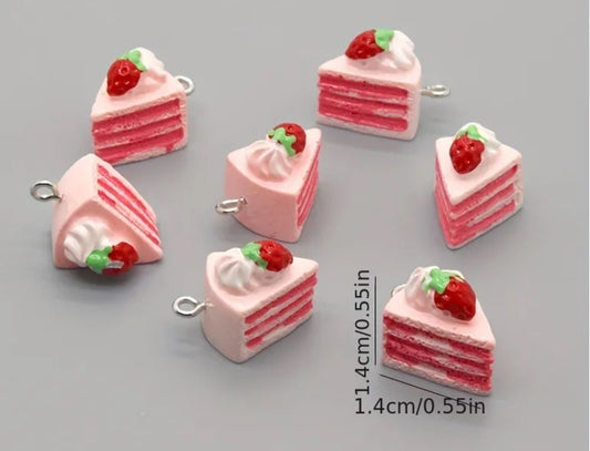 Strawberry cream cake charm