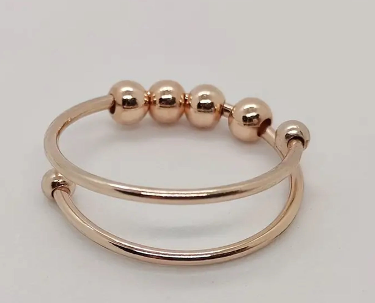 Stainless Steel Fidget rings (Rose Gold Tone)