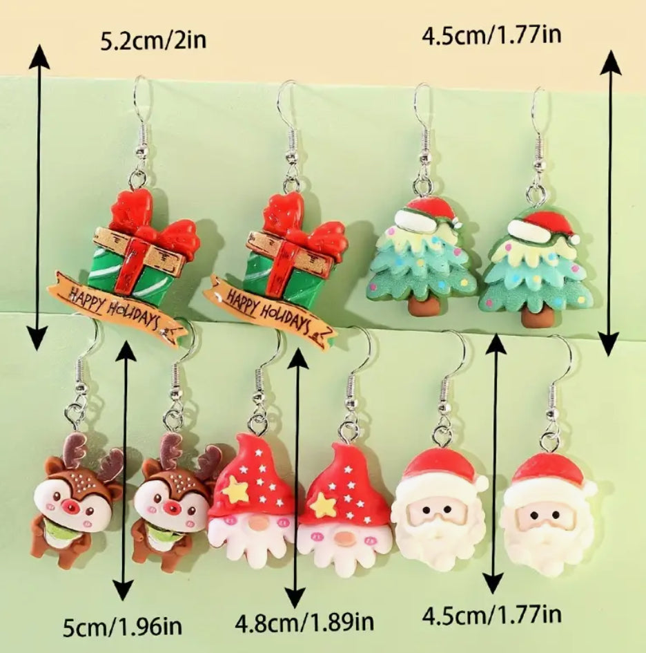 Christmas Novelty Earrings ( 5 designs )