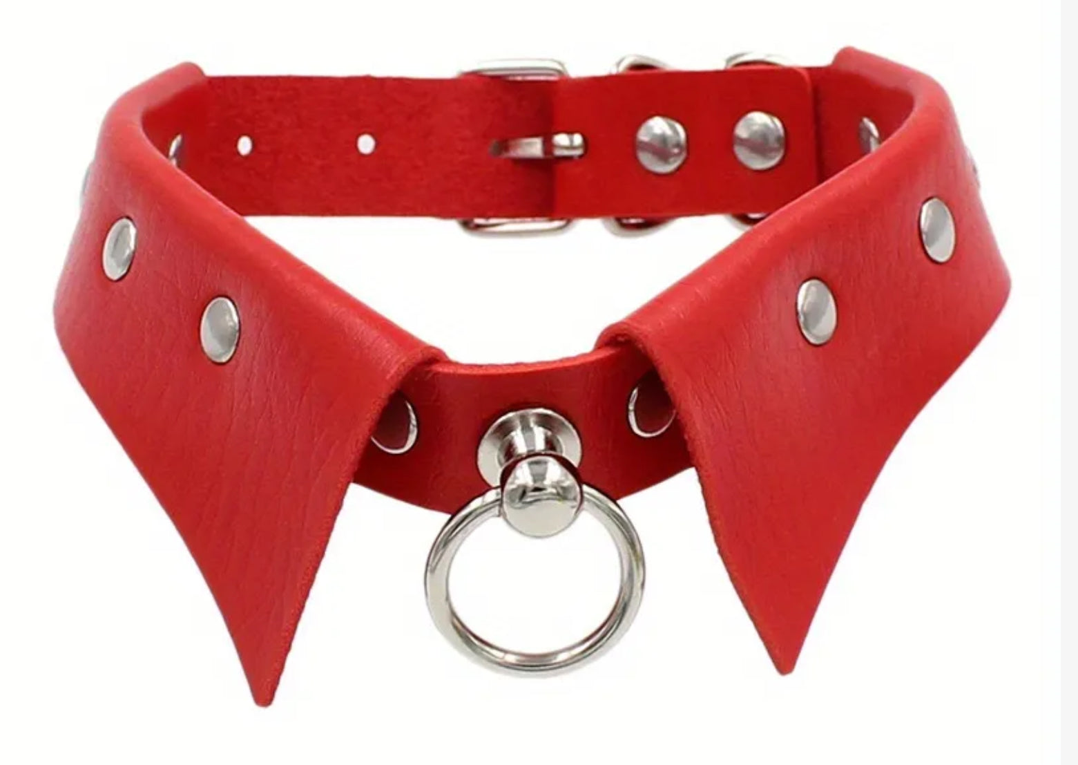 Collier pour animal de compagnie en similicuir clouté
