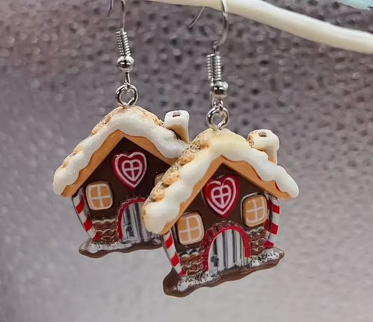 Christmas gingerbread house Earrings