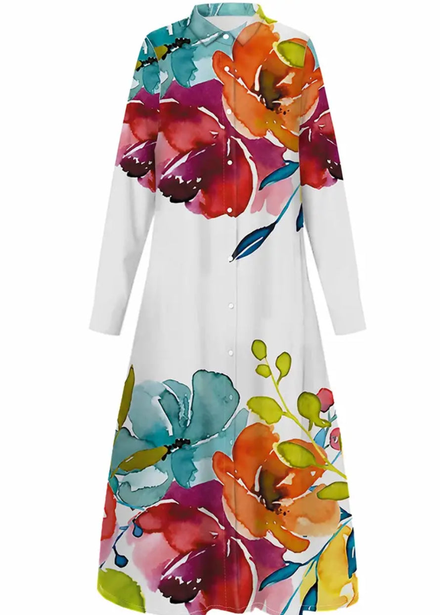 Colourful Shirt Dress