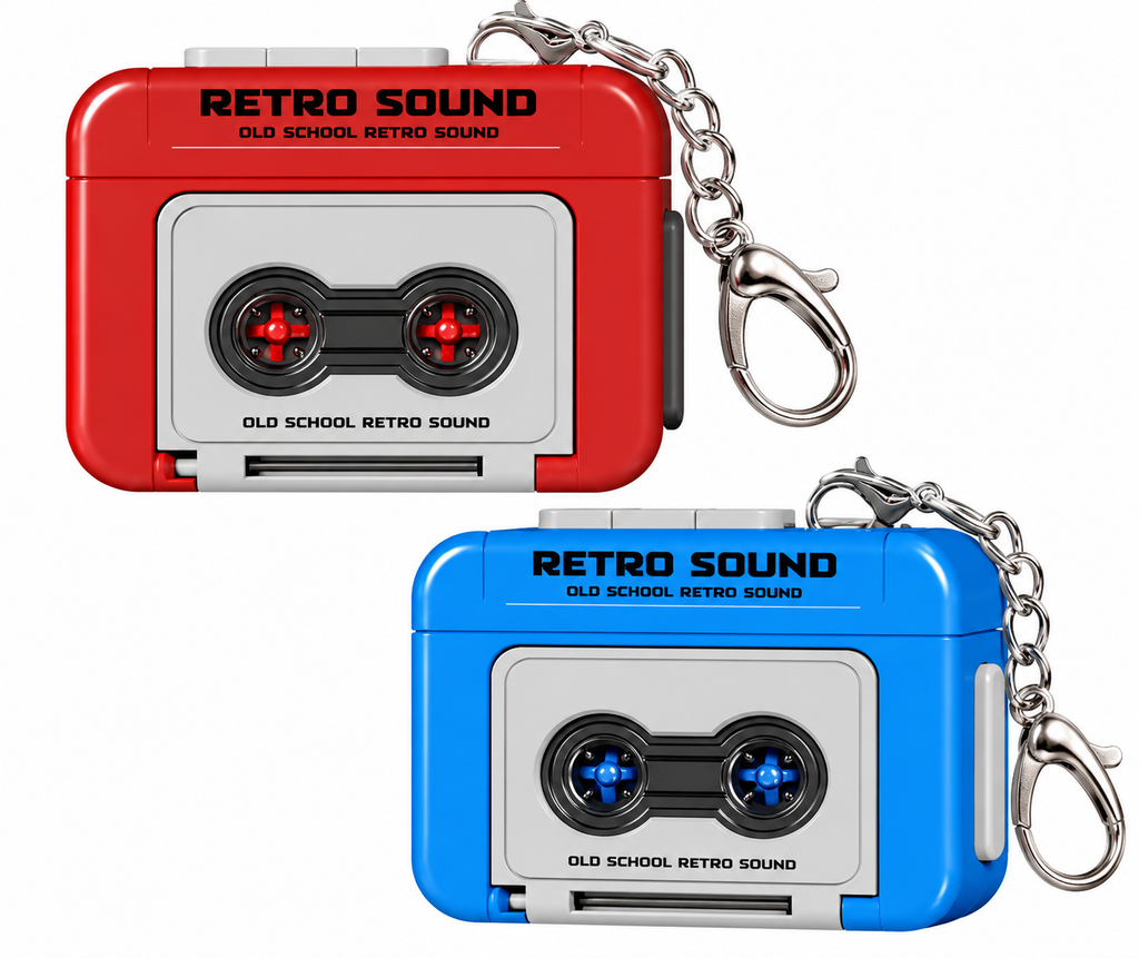 Retro Tape Recorder Keychain