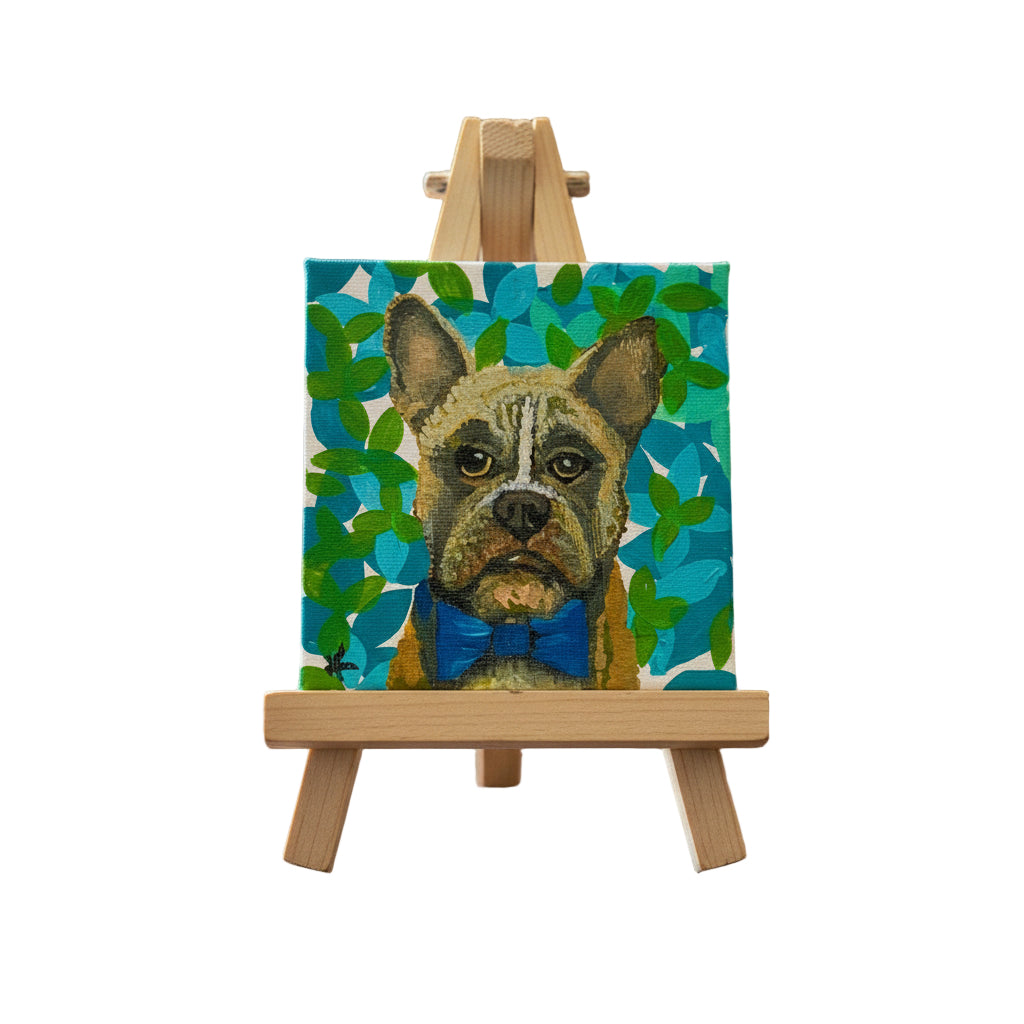 French Bulldog Mini Canvas Painting