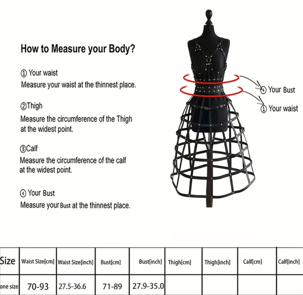 Faux Leather Corset and Skirt