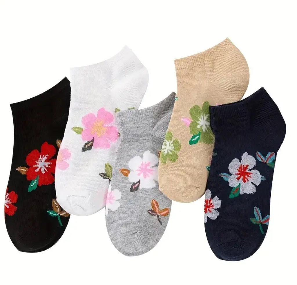 Chaussettes à fleurs et chevilles