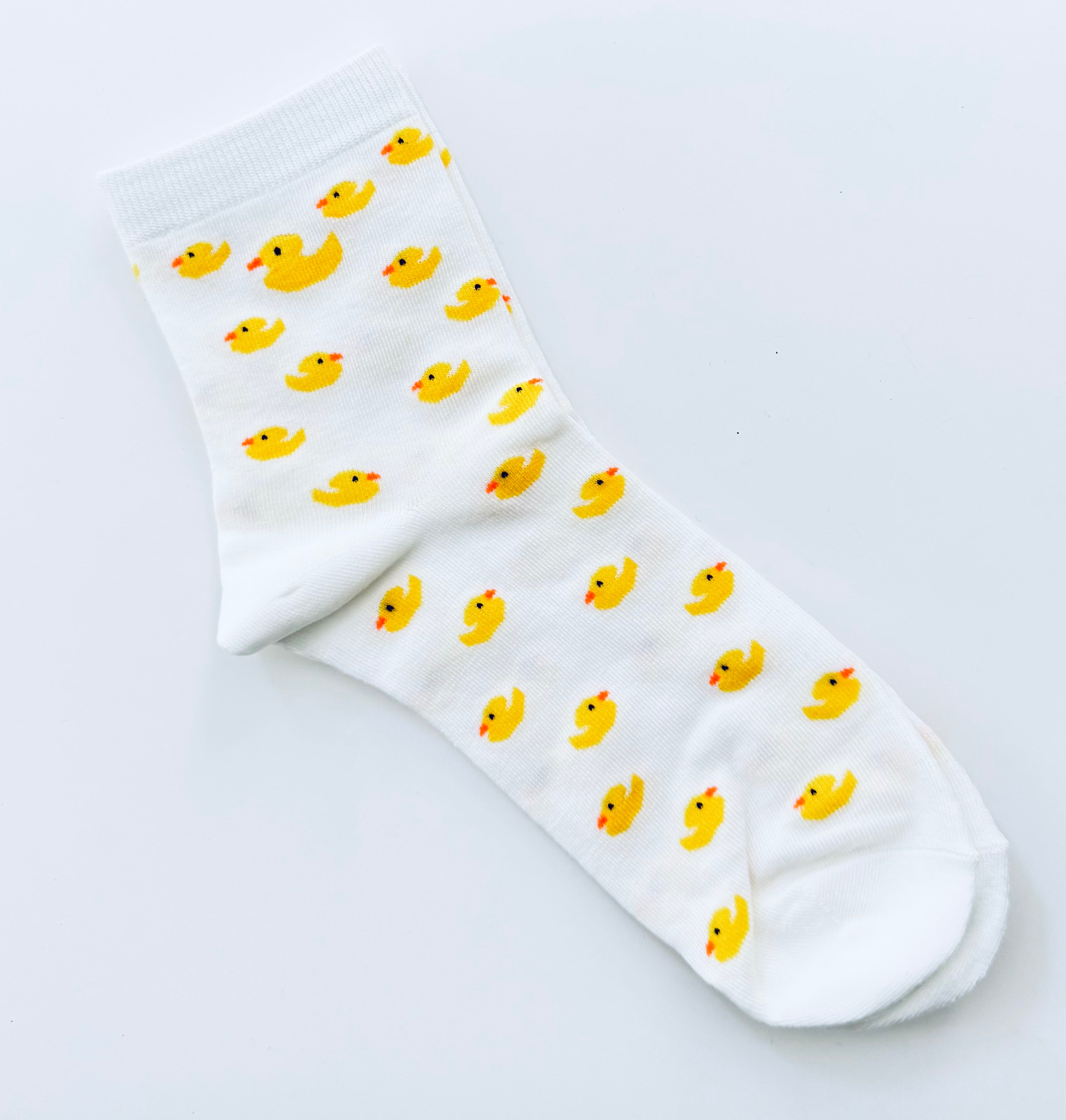 White Yellow Duck Socks