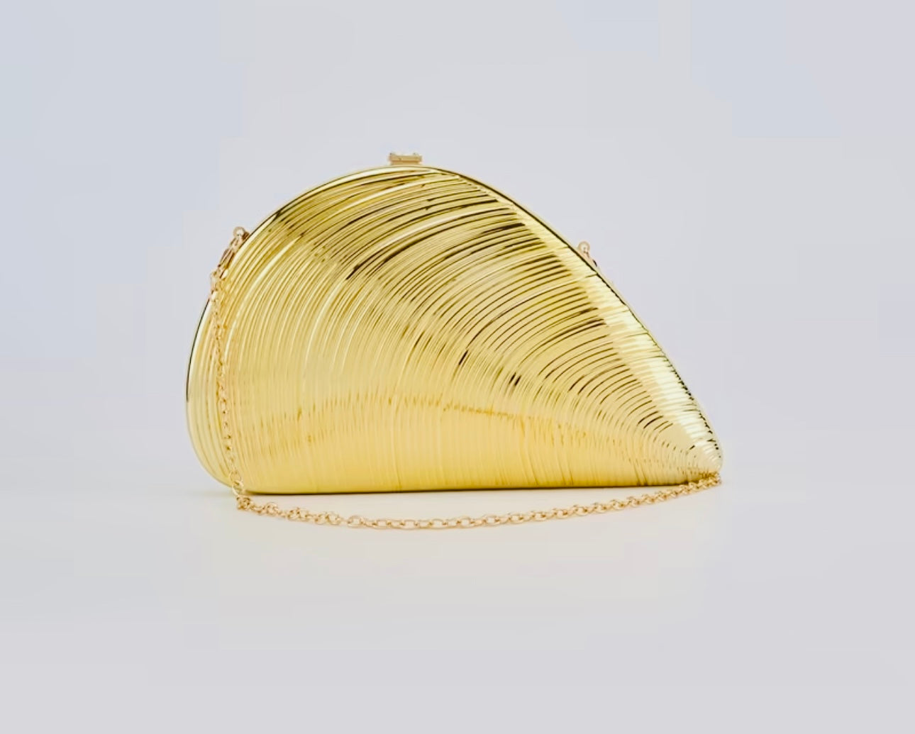 Gold Metallic Shell Bag