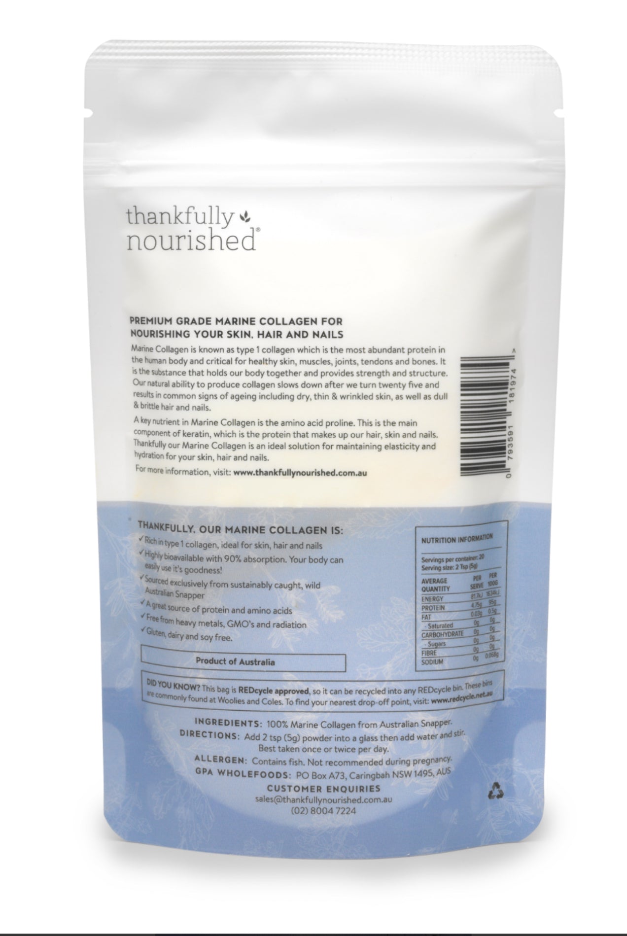 Collagène marin australien 100 g - Heureusement nourri