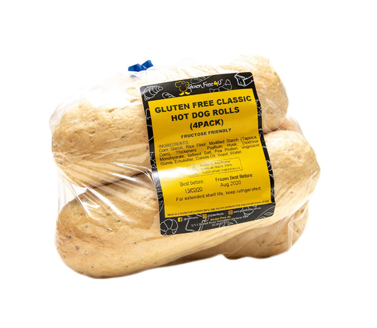 Classic White Hotdog  Rolls (4-pack)
