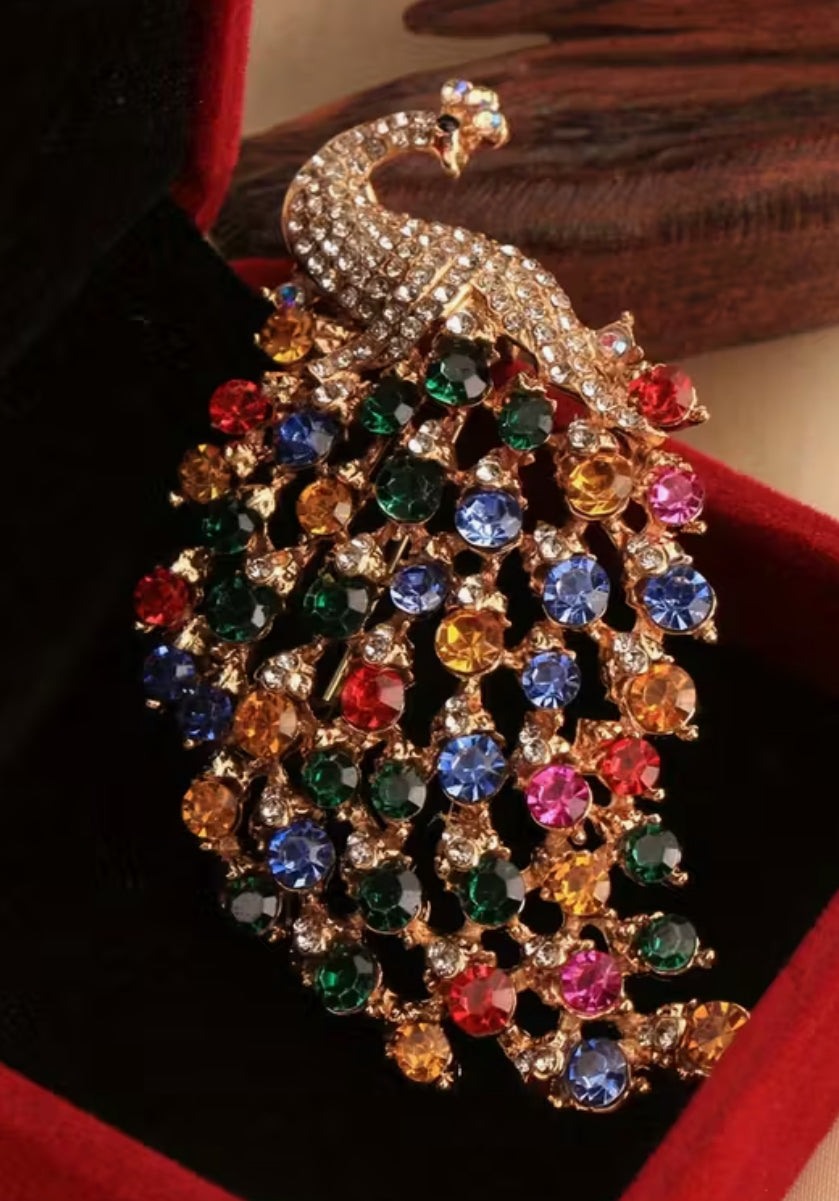 Peacock Brooch