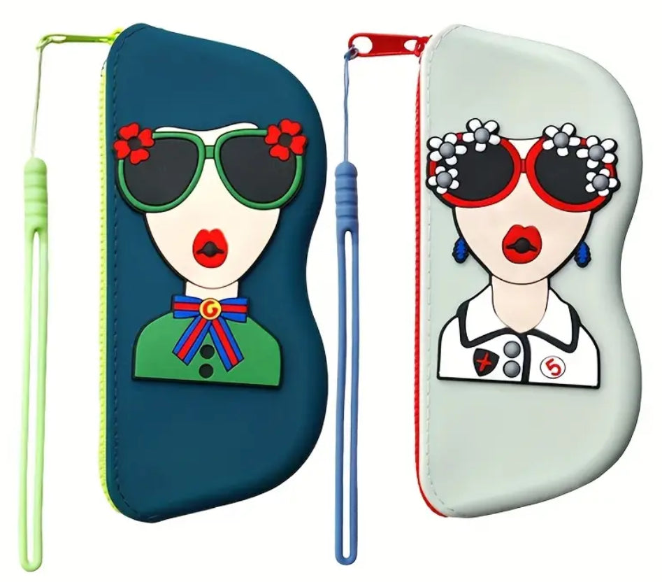 Étui à lunettes Funky Lady avec sangle
