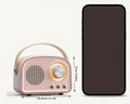 Mini enceintes portables sans fil rétro roses