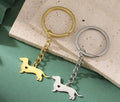 Stainless Steel Dachshund Key Chain