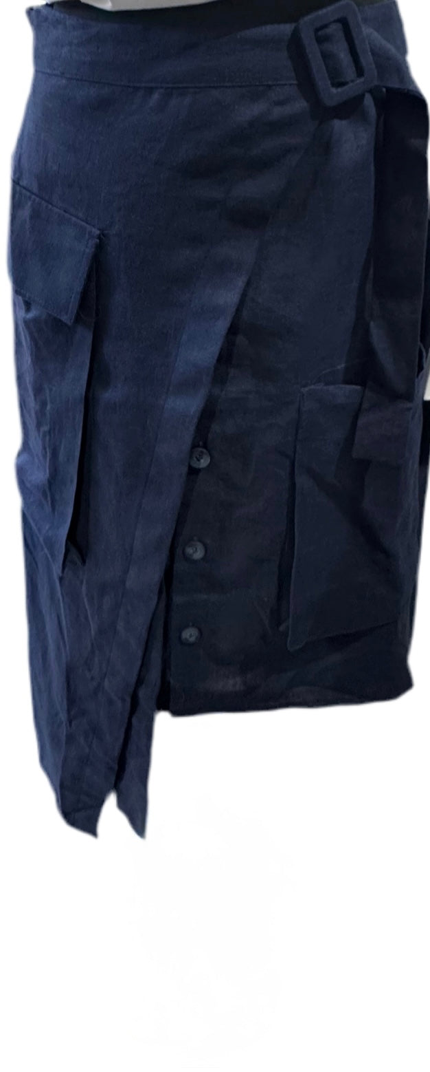 Jupe asymétrique en lin