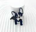Broche en acrylique bouledogue français
