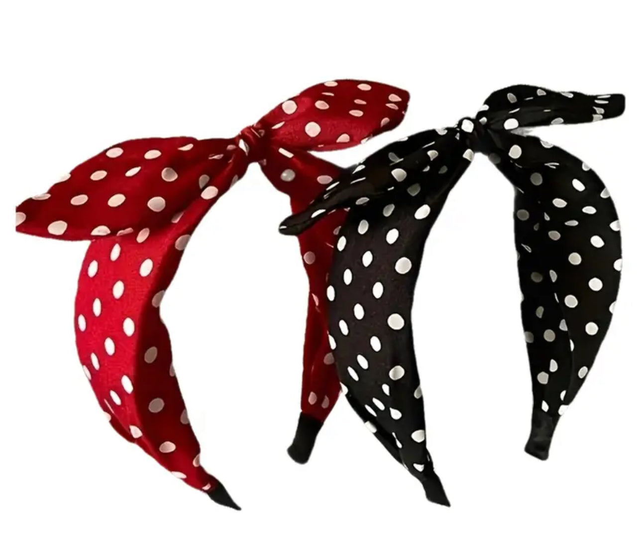 Polka Dot Hairband ( Red or black)