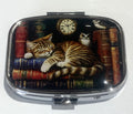 Sleeping Cat in Library Pill Box