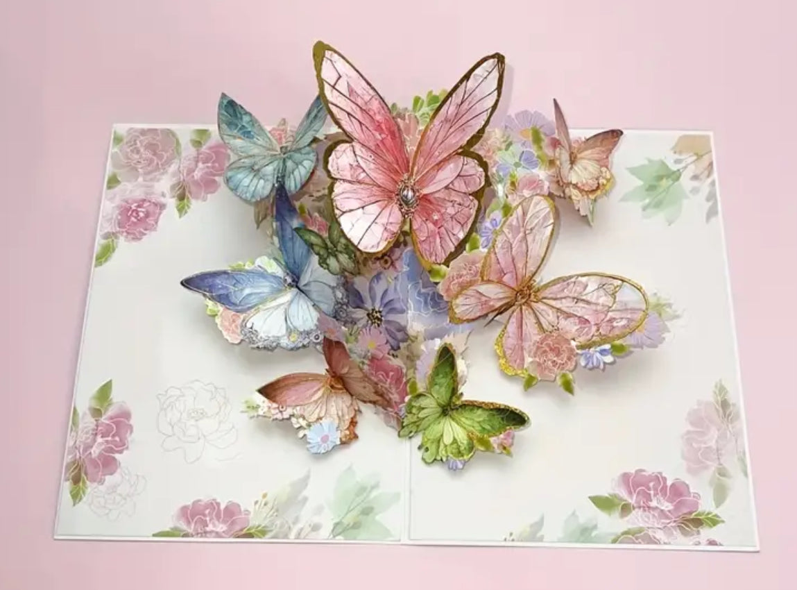 3D pop-up Blank Butterfly Card