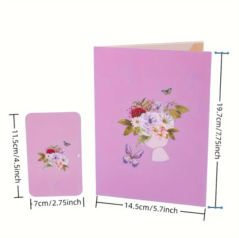 Carte pop-up 3D vierge avec papillon