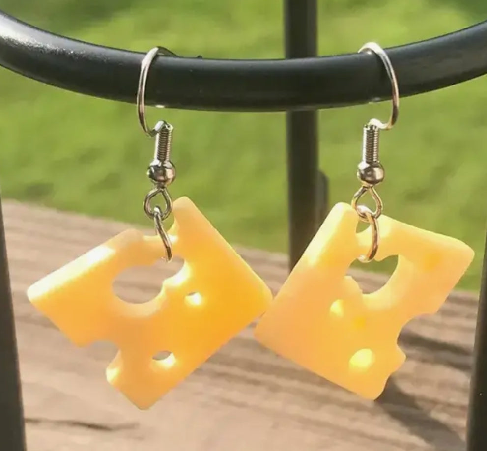 Boucles d'oreilles fromage suisse