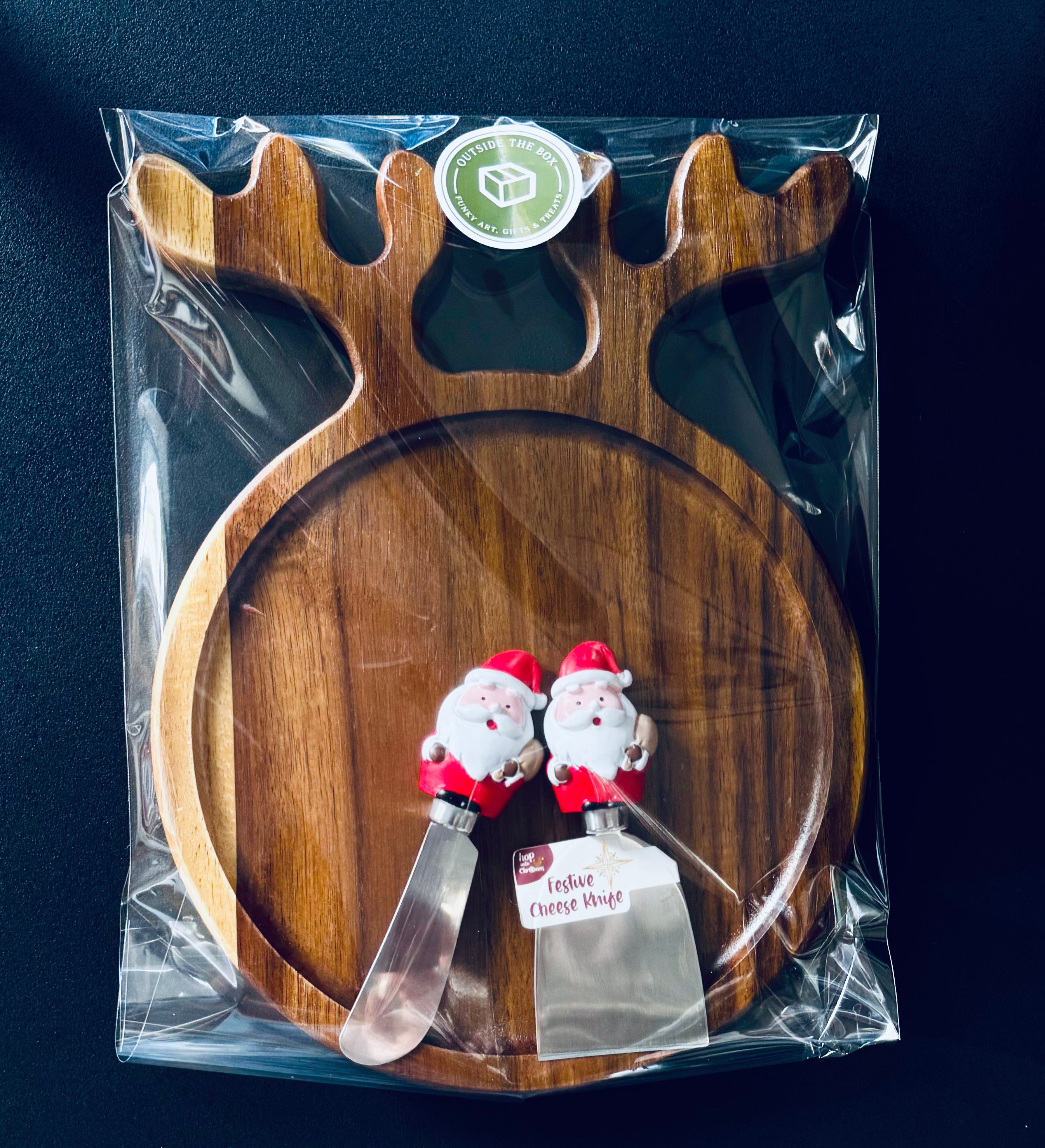 Wooden Reindeer Charcuterie board / grazing platter set