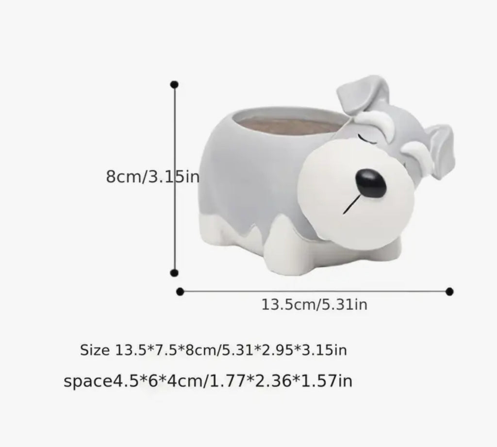 Pot de fleurs Schnauzer