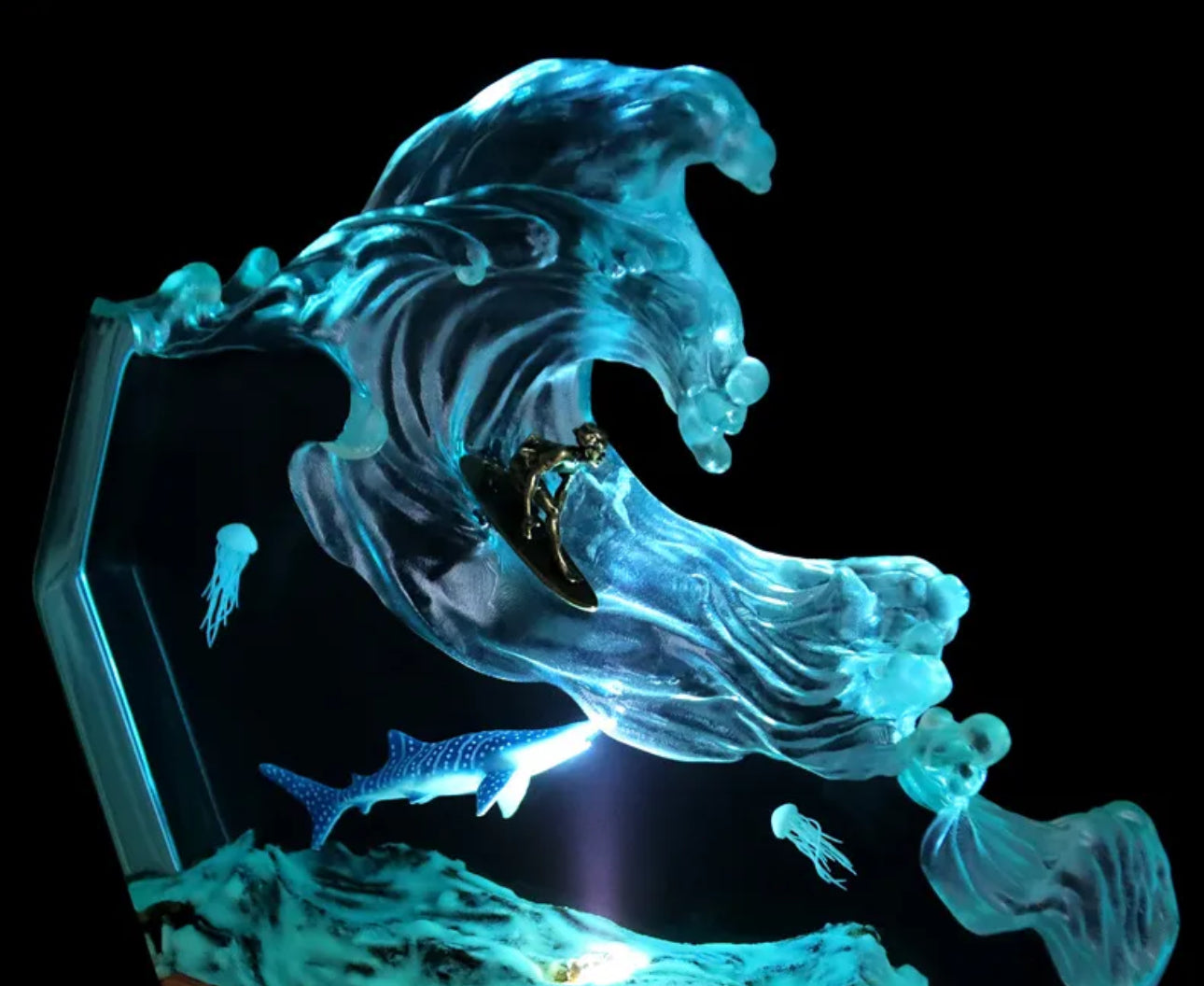 Resin Surfing Ocean Mood Lamp