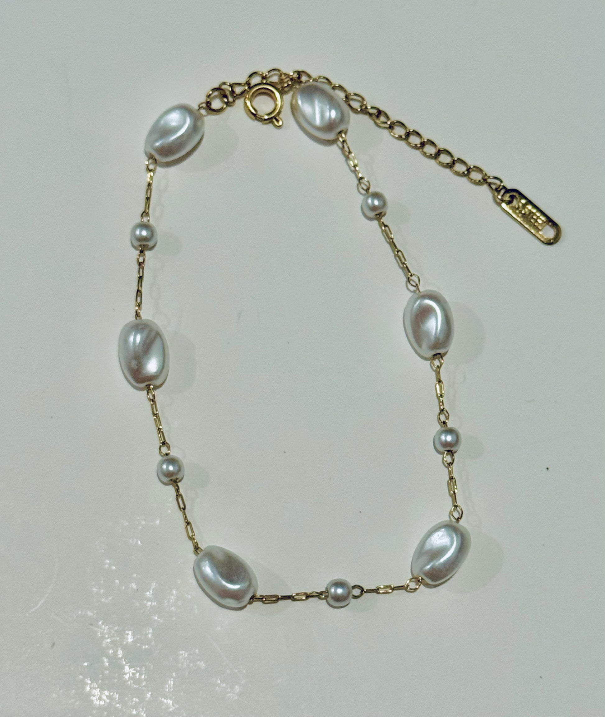 Stainless Steel Pearl Bracelet or Anklet