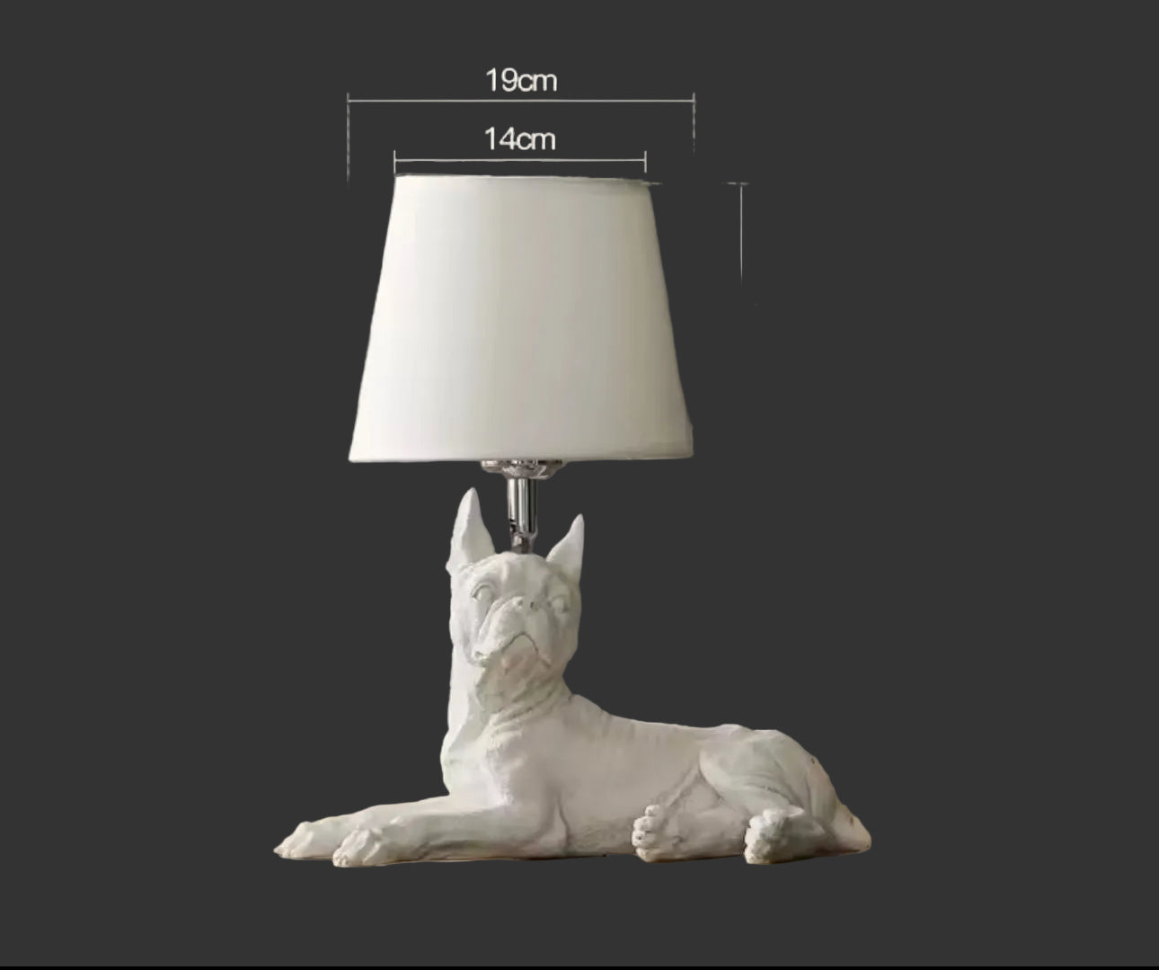 Resting French Bulldog Lamp
