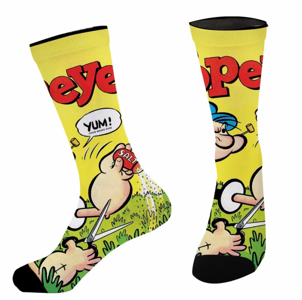 Popeye Comics Socks – Retro Cartoon Style