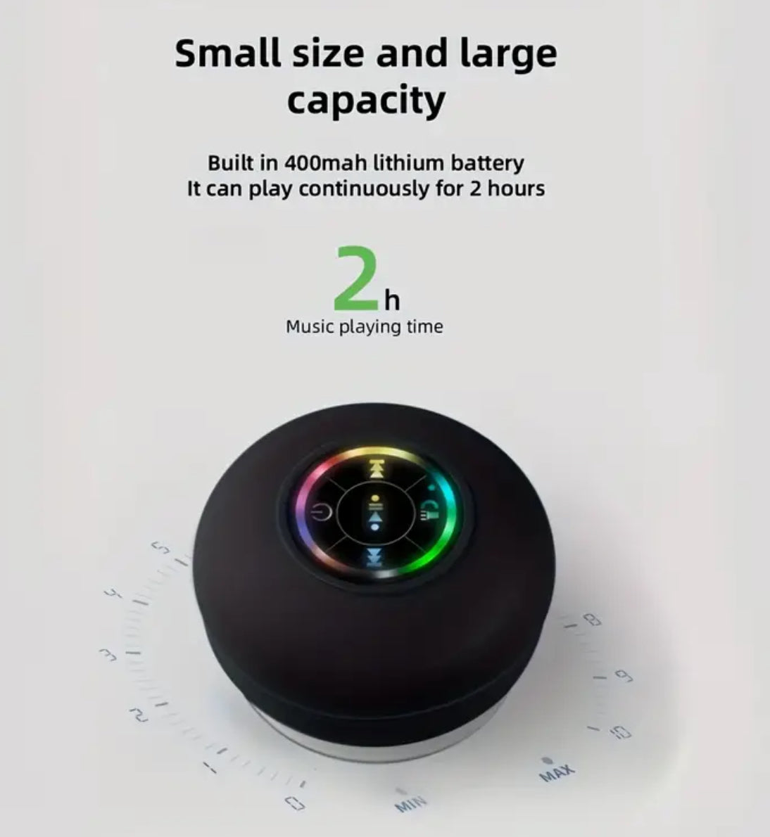 Waterproof Speaker with Suction Cap ( White)