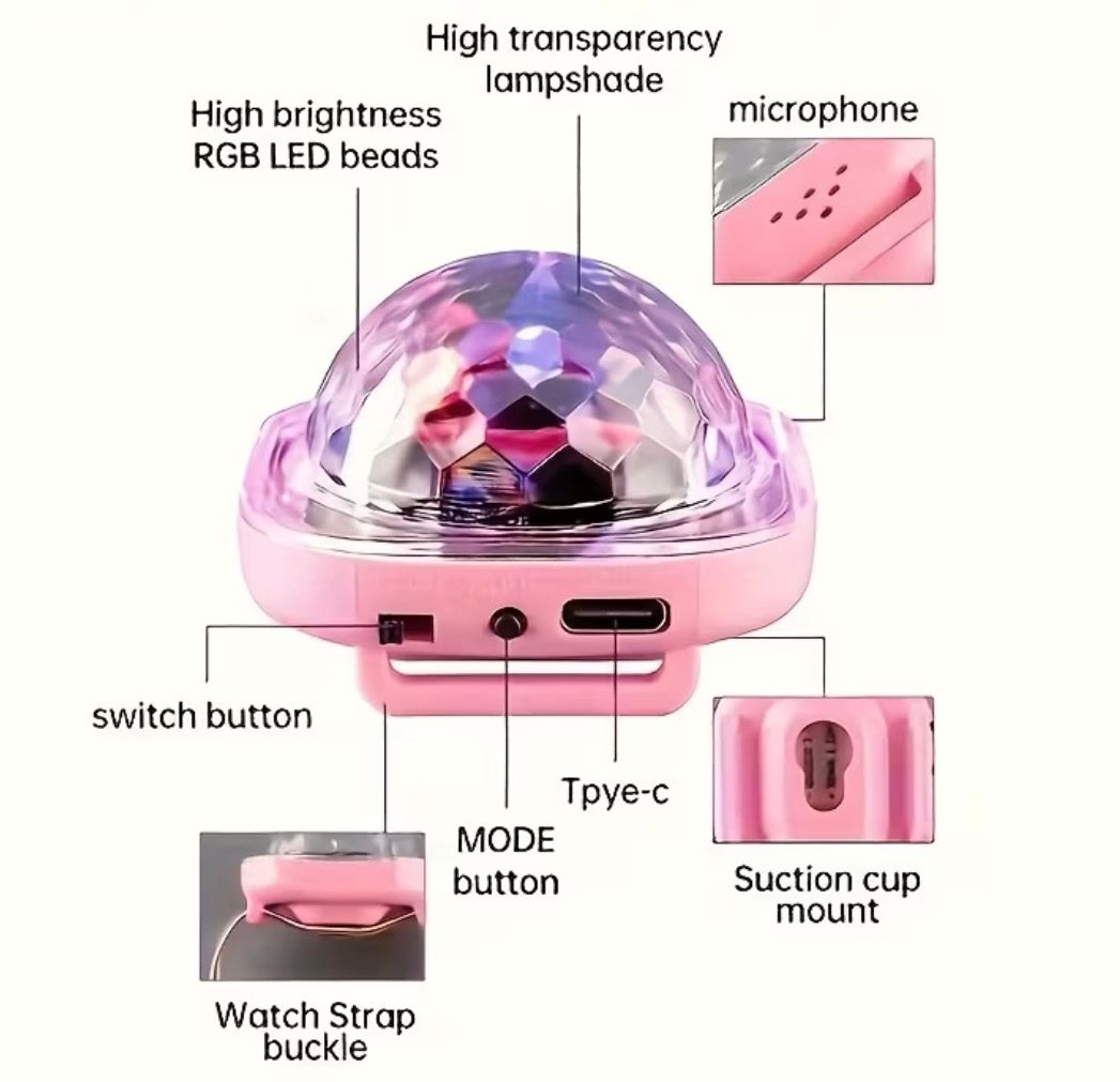 Disco ball and lights bracelet